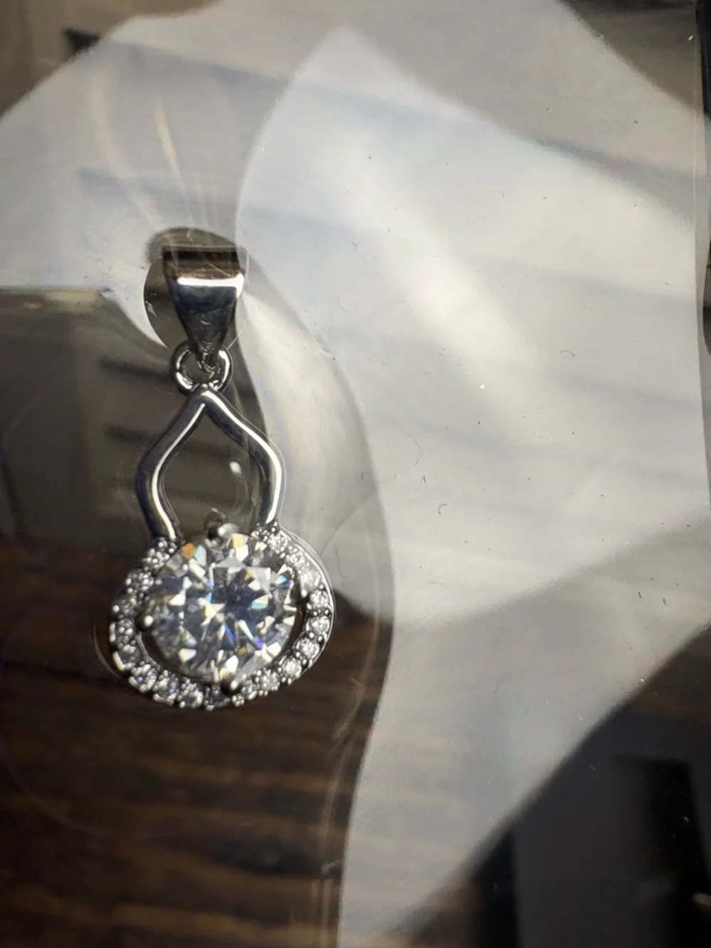 MOISSANITE necklace pendant 925 - Picture 4 of 8
